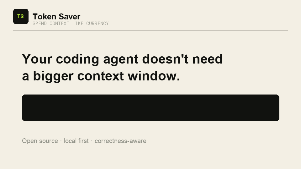 Token Saver demo: focused context routing for a large repository